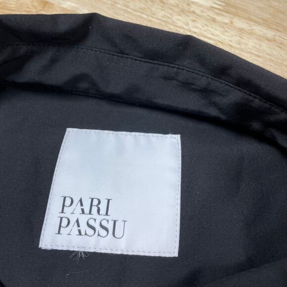 Pari Passu NWOT Poplin Shirtdress Black Side Pockets Size C2 (US 14) NO BELT - Picture 5 of 12